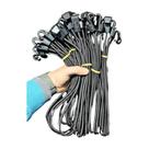 Kit 100 Extensores Elásticos 35cm Com Gancho Plástico