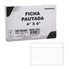 Kit 100 Fichas Pautada 4x6 Gramatura 150g/m Tamanho 10x15cm Kit 100 Fichas Pautada 4x6 Gramatura 150g/m Tamanho 10x15cm
