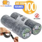 Kit 100 Fitas isolante Antichama Preta para Eletricista uso Geral Domestico e Industrial - 5m Kit 100 Fitas isolante Antichama Preta para Eletricista uso Geral Domestico e Industrial - 5m