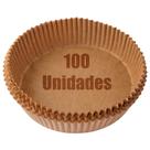 Kit 100 Forma Redonda Protetor Para Fritadeira Elétrica Airfryer Papel Descartável