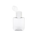 Kit 100 Frascos Pet 35ml Quadrado com Tampa Flip Top para Álcool em Gel e Cremes -