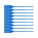 Kit 100 Lacres De Segurança Numerado P/ Malote Plástico 16cm Azul Kit 100 Lacres De Segurança Numerado P/ Malote Plástico 16cm Azul