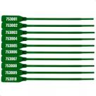 Kit 100 Lacres De Segurança Numerado P/ Malote Plástico 16cm Verde