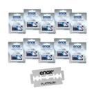 Kit 100 Lâminas de Barbear Alta Precisão Fio Duplo Aço Inox Enox Platinum