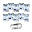 Kit 100 Lâminas de Barbear Alta Precisão Fio Duplo Aço Inox Enox Platinum