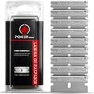 Kit 100 Lâminas Ratinho Poker Cut 40mm Reta com Base Reforçada em Aço Insulfilm Película Poker Tool