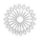Kit 100 Mini colher transparente 8cm descartável brigadeiro
