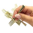 Kit 100 Mini Garfinho 10cm dourado Descartável Plástico