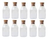 Kit 100 Mini Garrafinhas De Plastico 60ml C/ Tampas De Rolha