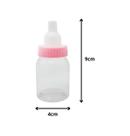 Kit 100 Mini Mamadeira Lisa Rosa Para Lembrancinha 50ml