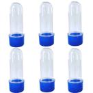 Kit 100 Mini Tubete Acrílico tampa azul Para Personalizar
