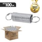 Kit 100 Molas Repuxo Para Esticar Fio Cerca Elétrica Zincada