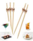 Kit 100 Palitinhos Bambu 12cm Perola Rose Gold Para Finger Food Kit 100 Palitinhos Bambu 12cm Perola Rose Gold Para Finger Food