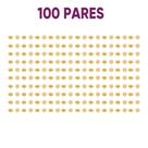Kit 100 Pares Tarraxa Tipo Borboleta Antialérgica Banho Ouro