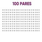 Kit 100 Pares Tarraxa Tipo Borboleta Antialérgica Ródio