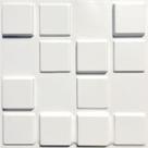 Kit 100 Placas 25x25cm 3D Decorativa Pixels Revestimento Plástico PVC Auto Relevo