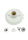 Kit 100 Plafons E27 com Soquete de Porcelana Branco Betel para Teto