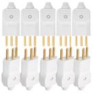Kit 100 plugue macho 10a 2p+t 180 250v margirius branco