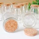 Kit 100 Potes Vidro Tampa Rolha Transparente 100ml Lembrancinha Chá de Cozinha Noivado