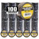 Kit 100 Rolos pc Fita Isolante 5 Metros Preta