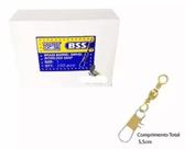 Kit 100 Snap Pesca Com Girador Marine Sports N-1 Gold