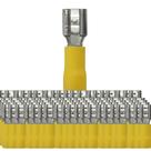 Kit 100 terminal faston femea pre isolado 4-6mm amarelo stark