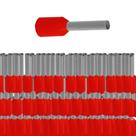 Kit 100 terminal tubolar 1,0 mm vermelho lukma