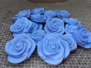 Kit 100 Un de Sabonete Flor - Mini Rosa COR AZUL com 1,5 cm Kit 100 Un de Sabonete Flor - Mini Rosa COR AZUL com 1,5 cm