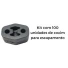 Kit 100 Unidades Borracha Coxim Escapamento Carro Polo/Fox