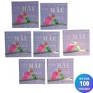 Kit 100 Unidades Cartão Mãe - Lilás Passarinhos Kit 100 Unidades Cartão Mãe - Lilás Passarinhos