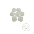 Kit 100 Unidades Mini Sabonete Artesanal Rosa Flor 1,5 cm