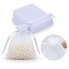 Kit 100 Unidades Saco Saquinho Organza 7x9 Branco Festa, Atacado, Joias, Lembrancinha