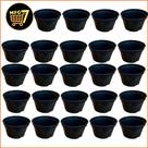 KIT 100 VASO 11 Preto 430ML Ideal Para Mudinhas de Suculentas