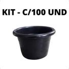 Kit 100 Vasos Pote 12 Para Plantas Suculentas Violetas Preto
