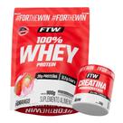 Kit 100% Whey Protein Refil 900g Chocolate + Creatina Monohidratada Pote 150g