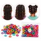 Kit 100 Xuxinhas infantil elastico de cabelo Confortável Macios com saquinho ziper