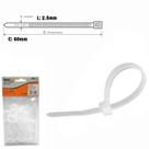 Kit 1000 Abracadeiras De Nylon Branco 2,5x60mm Kit 1000 Abracadeiras De Nylon Branco 2,5x60mm
