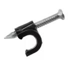 Kit 1000 fixa cabo 8mm para cabo rg6 preto