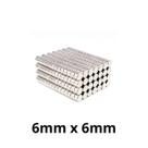 Kit 1000 Imã Neodímio Disco Magnético N35 6x 6mm Super Forte Potente Redondo Kit 1000 Imã Neodímio Disco Magnético N35 6x 6mm Super Forte Potente Redondo