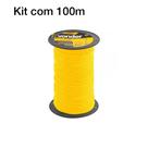 Kit 100m Fio Nylon Cortador Grama 2,4mm Redondo Vonder