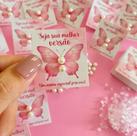 Kit 100pares Pérolas Lembrancinha Dia das Mães Delicadeza e Amor em Cada Detalhe Cartão Não Incluso