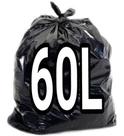 Kit 100un Saco De Lixo 60 Litros Preto Resistente Reforçado