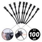 Kit 100x Parafuso Fixador Pino Para Cooler Fan Vetoinha Anti Vibração Absorção de Ruído 68mm