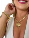 Kit 10mm Feminino Friso Cordão Ping Pulseira Banhado Ouro