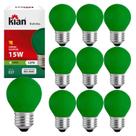 Kit 10PC Lâmpada Incandescente Verde Bolinha 15w Kian E27 Ip20 220v Kit 10PC Lâmpada Incandescente Verde Bolinha 15w Kian E27 Ip20 220v