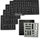 Kit 10u Forma p Fabricar Artefato Concreto Bloco Janela Moderna 39x39x7 Taco Chines Elemento Vazado Tijolo Cobogó