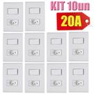 KIT 10un 1 Interruptor +1 Tomada 2P+T Liz 20A -Tramontina