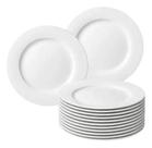 Kit 10un De Prato Raso De Melamina Branco Sobremesa 15cm