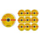 Kit 10un Disco Abrasivo de corte Starret Inox 80m/s 115x1x22