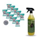 Kit 10un Esponja Limpeza Pesada + 1l Remove Gordura Lar Fresh
